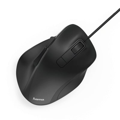 Мишка с кабел HAMA MC-500 Silent+Ergonomic, Black /182612