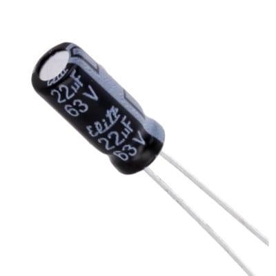 Кондензатор 22uF/63V, 105C, PF (5х11 мм)