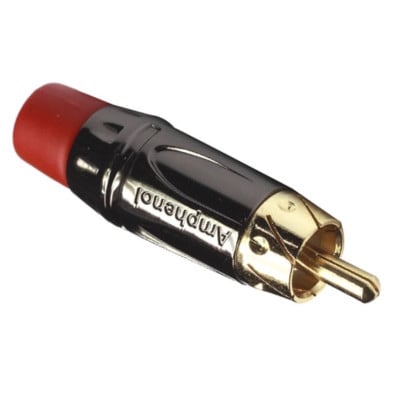 RCA мъжки, кабелен, AMPHENOL ACPL-CRD, ЧЕРВЕН