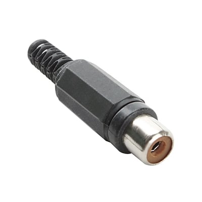 RCA женски, кабелен, PVC, ЧЕРЕН