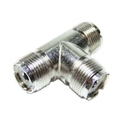 Преход UHF женски, 2х UHF женски