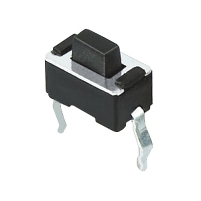 Бутон за платка 6x3.5 мм, Н:4.3 мм, 2P (ON)-OFF, 50mA/12VDC