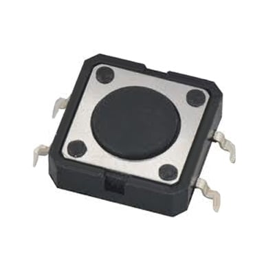 Бутон за платка 12x12 мм, Н:4.3 мм, 4P (ON)-OFF, 50mA/12VDC