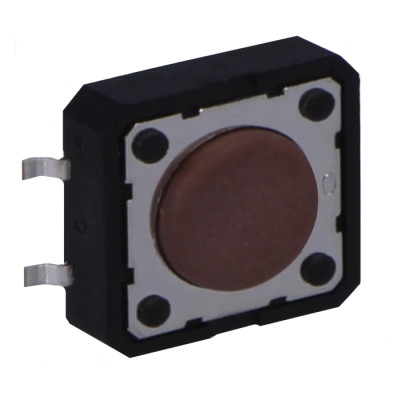 Бутон за платка 12x12 мм, Н:4.3 мм, 4P (ON)-OFF, 50mA/12VDC, SMT