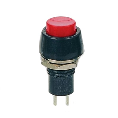 Бутон незадържащ M10, Ф15 мм, OFF-(ON), SPST, 1A/250VAC, ЧЕРВЕН