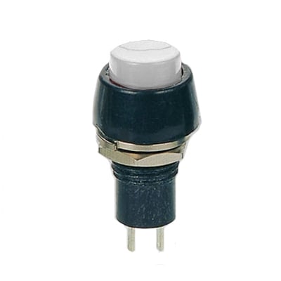 Бутон незадържащ M10, Ф15 мм, OFF-(ON), SPST, 1A/250VAC, БЯЛ