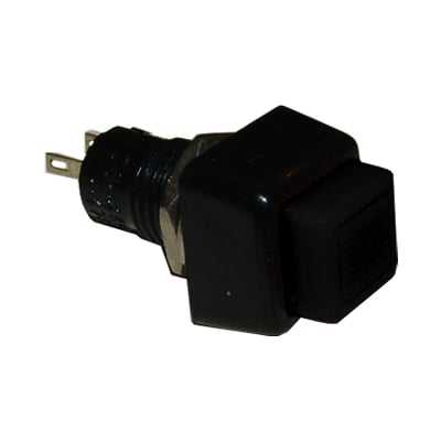 Бутон незадържащ M10, 15х15 мм, OFF-(ON), SPST, 1A/250VAC, ЧЕРЕН