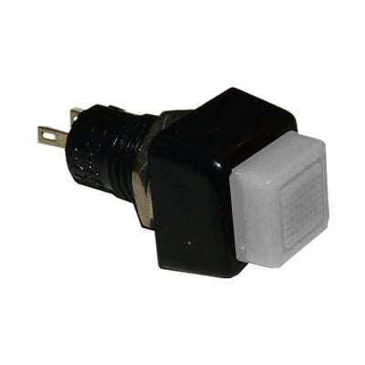 Бутон незадържащ M10, 15х15 мм, OFF-(ON), SPST, 1A/250VAC, БЯЛ