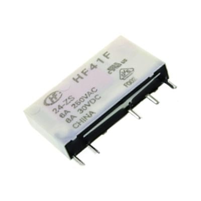 Реле HF41F-24ZS, 24VDC, 6A/250VAC, 6A/30VDC, SPDT