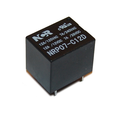 Реле NRP07, 12VDC, 7A/250VAC, 10A/28VDC, SPDT