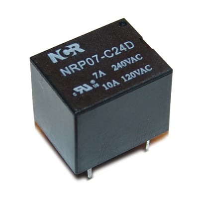 Реле NRP07, 24VDC, 7A/250VAC, 10A/28VDC, SPDT