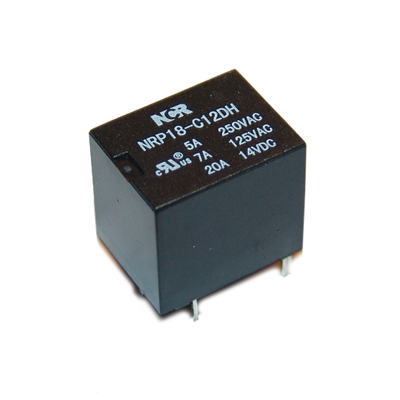Реле NRP18, 12VDC, 5A/250VAC, 20A/14VDC, SPDT