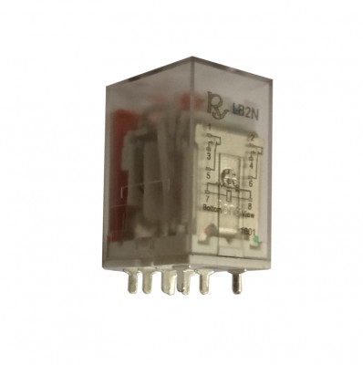 Реле LB2N-230ATP, 230VAC, 10A/240VAC, 10A/24VDC, DPDT