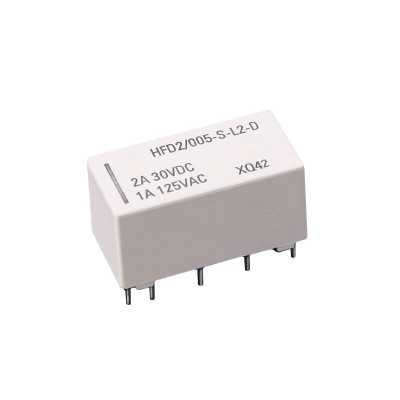 Реле бистабилно HFD2/012-M-L2, 12VDC, 1A/125VAC, 3A/30VDC, DPDT