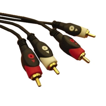 Кабел 2x RCA мъжки, 2x RCA мъжки (2xФ4 мм) CCS, 3 м