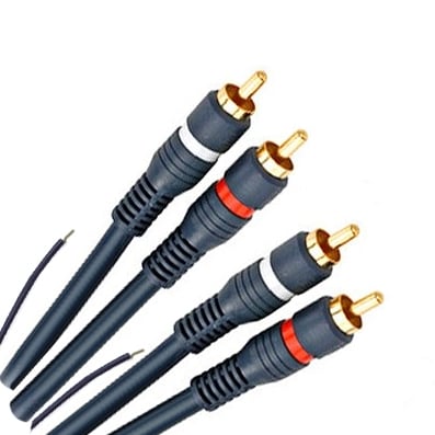 Кабел 2x RCA мъжки, 2x RCA мъжки (2xФ6 мм+Ф2 мм) CCS, 1.5 м