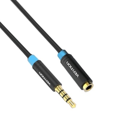 Кабел 3.5 мм мъжки 4 pin, 3.5 мм женски, СТЕРЕО, 2 м