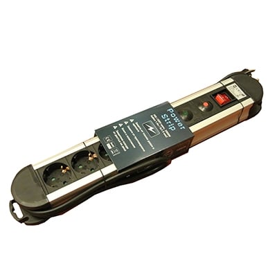 Захранващ кабел разклонител, 6x SCHUKO, защита, 1.5 м