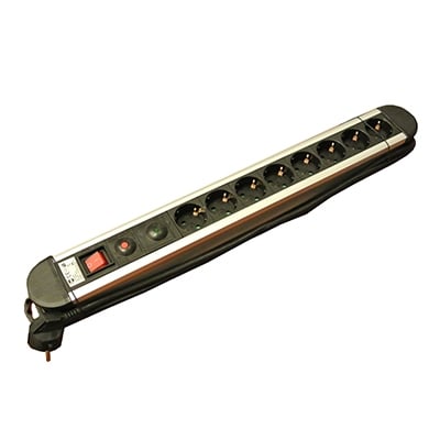 Захранващ кабел разклонител, 8x SCHUKO, защита, 1.5 м