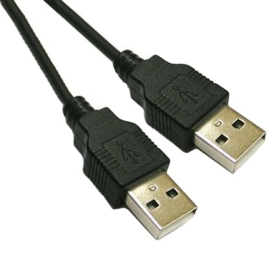 Кабел USB 2.0A мъжки, USB 2.0A мъжки, 5 м, ЧЕРЕН