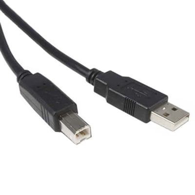Кабел USB 2.0A мъжки, USB 2.0B мъжки, 1.8 м, ЧЕРЕН