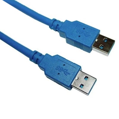 Кабел USB 3.0 A мъжки, USB 3.0 A мъжки, 1.8 м, СИН
