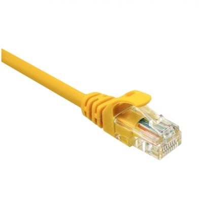 PATCH кабел CAT-5E, UTP AWG24, 1 м, CCA, ЖЪЛТ
