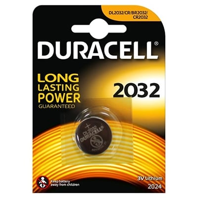 Батерия DURACELL, CR2032 (DL2032), 3V, литиева
