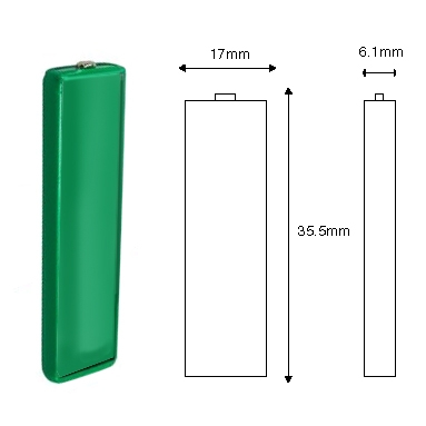Батерия F5 1.2V, 550 mAh, Ni-MH (изводи), 35x17x6.3 мм