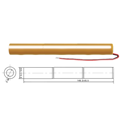 Батерия пакет 3.6V, 700mAh, Ni-CD, 3xAA, кабел