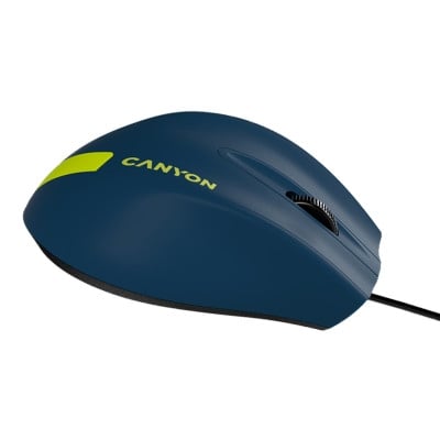 Мишка с кабел CANYON Sports Blue-Yellow /CNE-CMS11BY