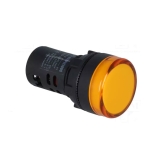 Индикаторна лампа М22, 230VAC LED, ЖЪЛТА