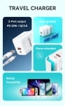 Зарядно устройство CDA157, 20W PD+QC
