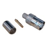Съединител BNC женски, МЕТАЛ (RG-59, 75 ohm), кримпван
