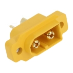 Букса захранваща DC XT60E1 2P, 30A/500V, мъжка, панелна