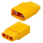Букса захранваща DC XT90H 2P, 40A/500V, мъжка, кабелна