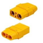 Букса захранваща DC XT90H 2P, 40A/500V, женска, кабелна