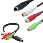Кабел S-VHS(7pin,m)-3xRCA(f) Component RGB