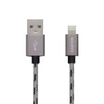 Кабел USB A-Lightning iPhone 5,6,7 CANYON 1m, CNE-CFI3DG сив