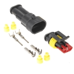 Съединител Superseal 1.5 2P (1x2P), 24VDC, IP67, комплект