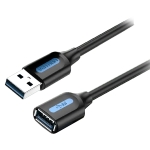 Кабел USB 3.0, A мъжки, A женски, 3 м, ЧЕРЕН