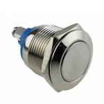 Бутон незадържащ M19х15мм, H23 мм, OFF-(ON), SPST, 3A/250VAC, плосък