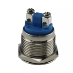 Бутон незадържащ M19х15мм, H23 мм, OFF-(ON), SPST, 3A/250VAC, плосък