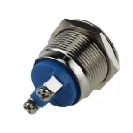 Бутон незадържащ M19х15мм, H23 мм, OFF-(ON), SPST, 3A/250VAC, плосък