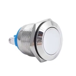 Бутон незадържащ M19х15мм, H23 мм, OFF-(ON), SPST, 3A/250VAC, плосък