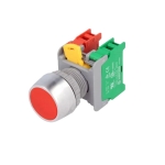 Бутон незадържащ 22 мм, NC+NO, 3A/240VAC, ЧЕРВЕН