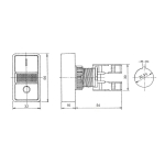 Бутон незадържащ 22 мм, NC+NO, 3A/240VAC, ЧЕРВЕН/ЗЕЛЕН