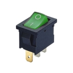 Ключ кобиличен светещ 19х13 мм, 3P ON-OFF, 6A/250VAC, ЗЕЛЕН