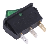 Ключ кобиличен светещ 31х11 мм, 3P ON-OFF, 15A/250VAC, ЗЕЛЕН