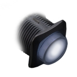 Бутон задържащ, подсветка, М16, OFF-ON, SPST, 3A/250V, LED бял